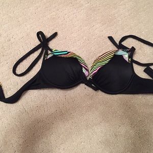 Black Victoria secret push up swim suit top