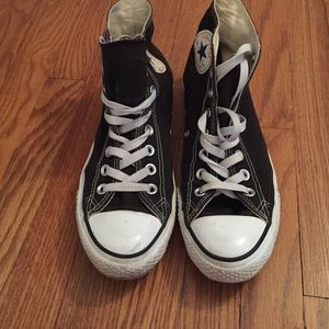 Black high top converse