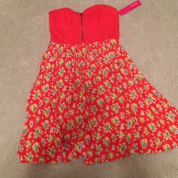 Orange floral dress with tags from target