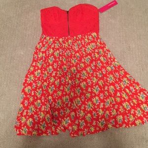 Orange floral dress with tags from target