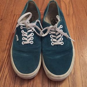 Turquoise suede vans
