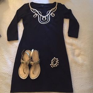 Talbots navy tunic dress Petite P