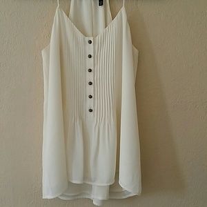 Express Cream tank blouse