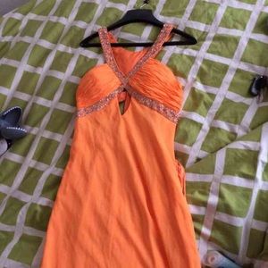 Prom dress orange
