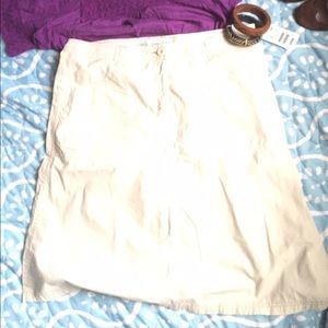 NWT Cream skirt