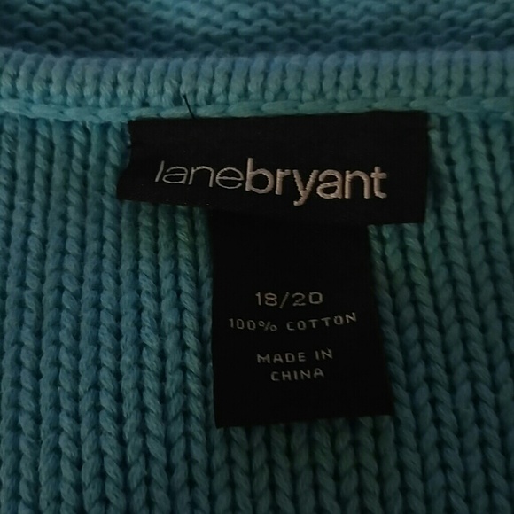 Lane Bryant turquoise knit sweater - Picture 4 of 4