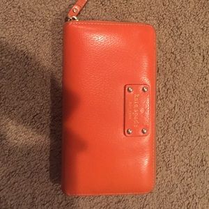 Orange Kate spade wallet