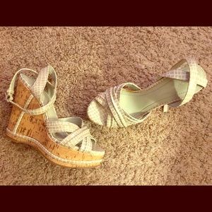 BCBG Cork Wedges Size 6.5