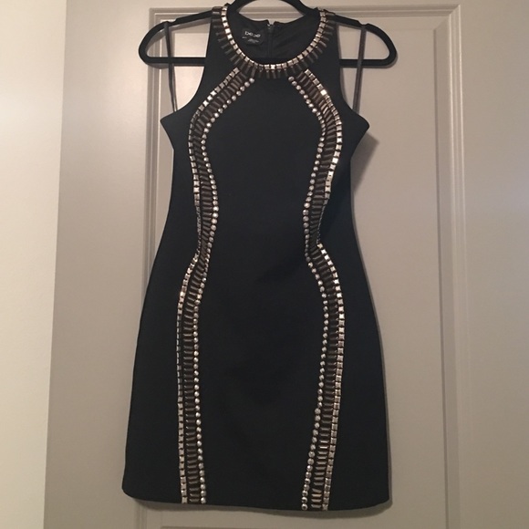 Bebe Size M Black Dress With Beautiful Bead Work