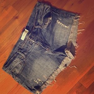 Charlotte Russe distressed denim shorts