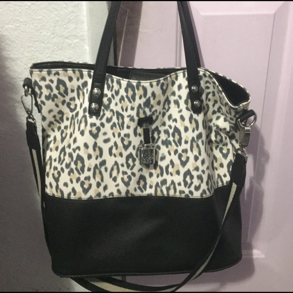 Black and white cheetah purse by Jessica Simpson