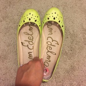 Neon green Sam Edelman flats