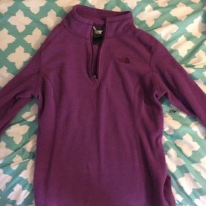 Purple NORTHFACE fuzzy pullover