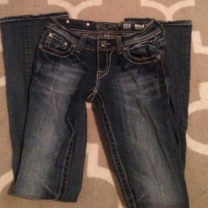 Size 26 bootcut Miss Me jeans.