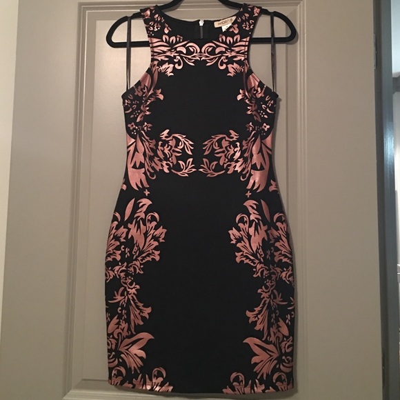 AdrenB Black & Rose Gold Dress