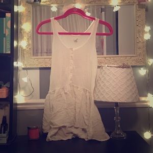 Aero long white tank