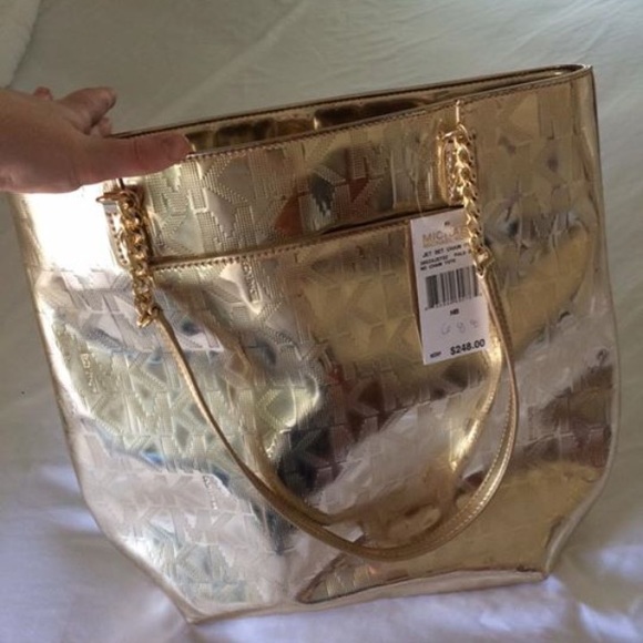 MK NWT gold purse