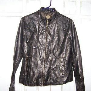 Brown leather jacket