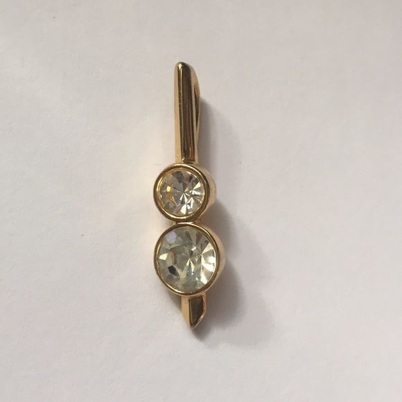 Vintage australian cz gold washed pendant.