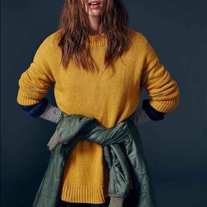 Oversized mustard sweater