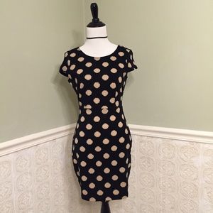 Black and Tan knit mini dress - Small