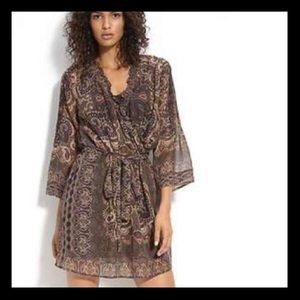 Joie Silk Print Wrap Dress