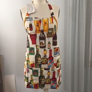 NWT unisex 3-pocket beer logo apron & hot pad set.