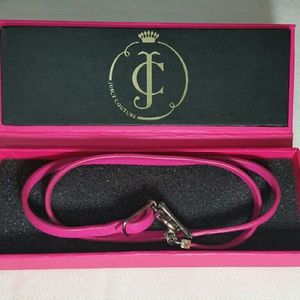 Hot pink leather Juicy Couture bracelet