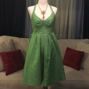 J. Crew Chartreuse Green Halter neckline