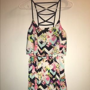 Chevron, floral dress. SUPER CUTE!