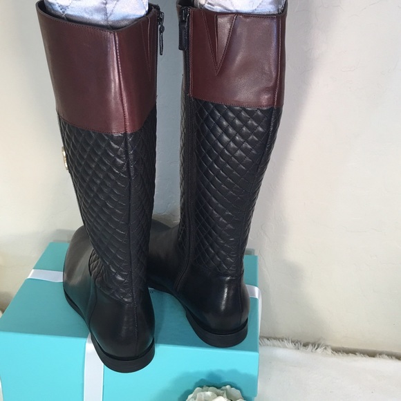 Cole Haan Brand New 2 Tone Brennan Riding Boots - Picture 2 of 4