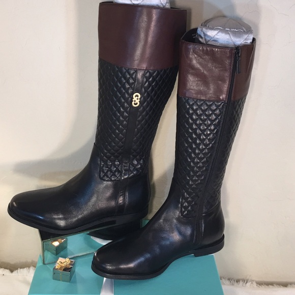 Cole Haan Brand New 2 Tone Brennan Riding Boots - Picture 3 of 4