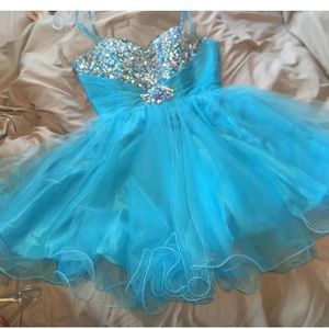 Alyce Paris Short Turquoise Prom Dress Size 6