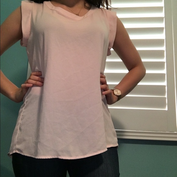 Plieone soft pink blouse