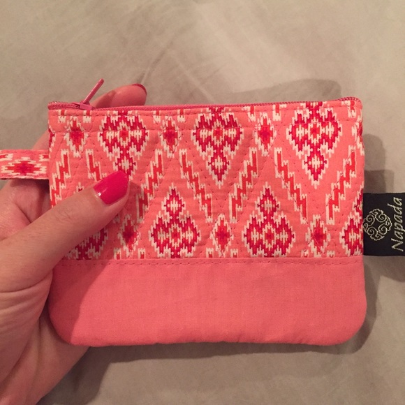Pink handcrafted wallet or pouch from Thailand