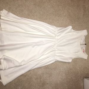a mini white dress