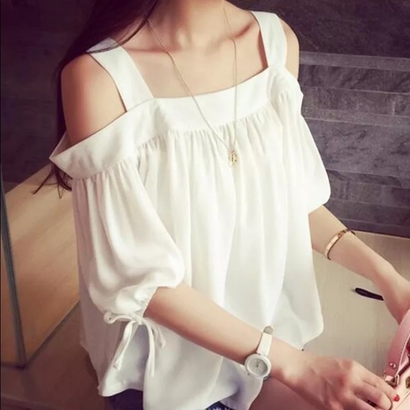 Super soft and cute off the shoulder top