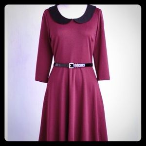 A-line burgundy dress - never worn.