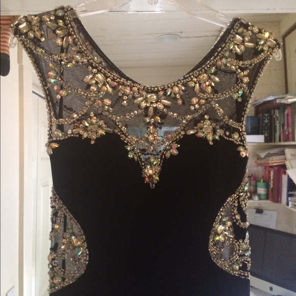 Jovani Black Sparkly Prom Dress