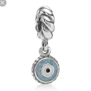 Blue eye silver hanging charm