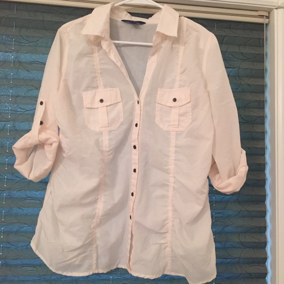 Indigo Lightweight Button-Up Top