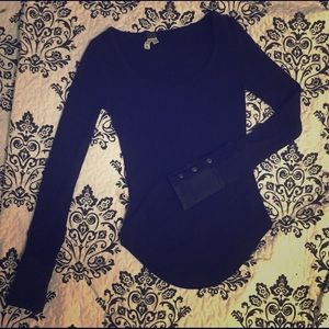 Free People Newbie Thermal w/ Button Cuffs