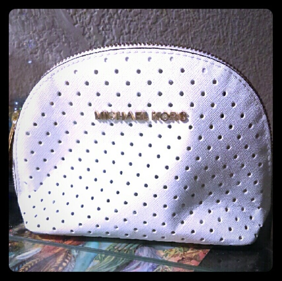 Michael Kors white cosmetic bag!