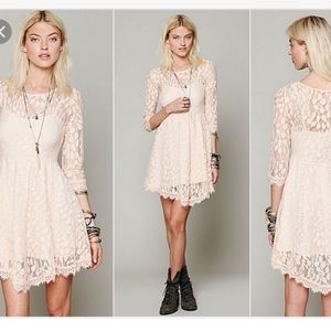 Blush Floral Mesh Dress, Size 0