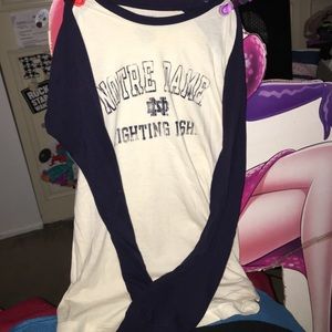Notre Dame Fighting Irish M raglan long sleeve top