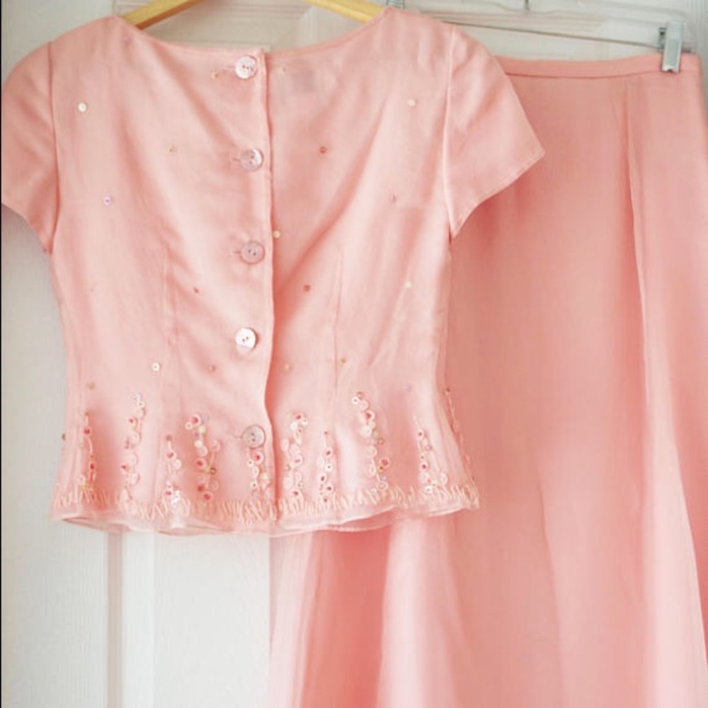 GORGEOUS Vintage Silk two-piece dress