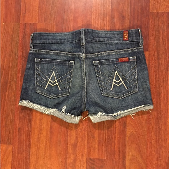 7 for all mankind 'A' pocket jean shorts
