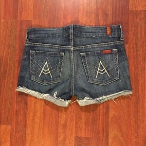 7 for all mankind 'A' pocket jean shorts