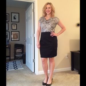 The Limited Black and White Pencil Dress