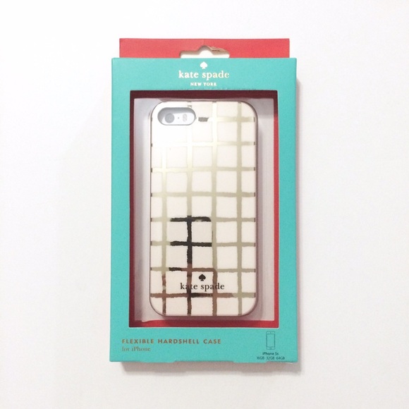 🎀 Kate Spade Gold Check iPhone SE 5/5S Case - Picture 3 of 3